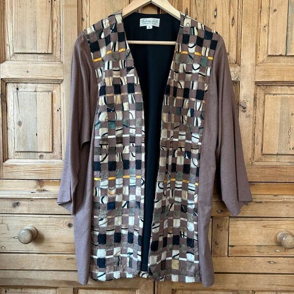 Salome Silk Small Open Front Blazer / Cardigan / Jacket‎ - Picture 1 of 6